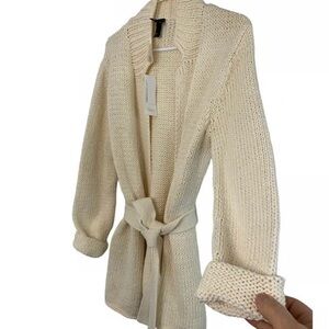 Eileen Fisher Cream Knit Cardigan